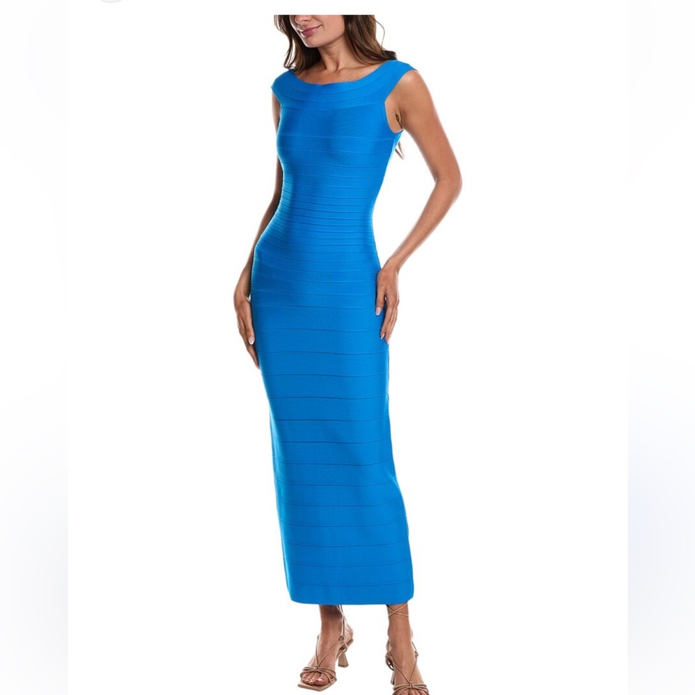 Bebe Blue Bodycon Maxi Dress-Medium